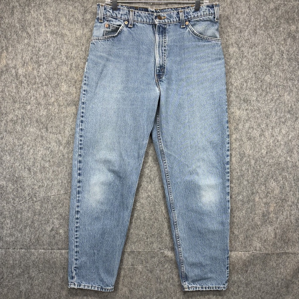 Vintage Levi's 550 Orange Tab 32 x 29 Faded‎ Relaxed Tapered USA 90s Blue
